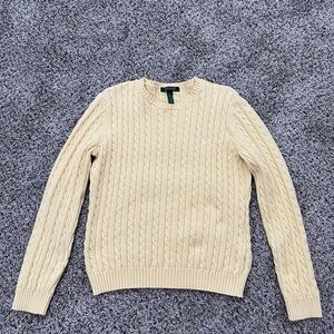 Lauren Ralph Lauren Yellow Cable Knit Sweater